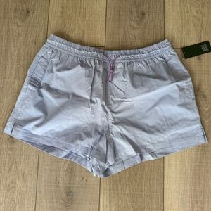 Light Blue Nylon Shorts w/ Elastic Drawstring